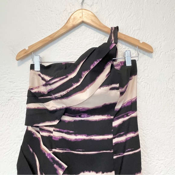 Vintage Arden B Dress Purple Black One Shoulder Small S Y2K/2010s/90s - Picture 11 of 13